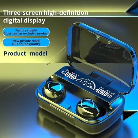 Picture of M10 tws Wireless Earphone Touch Bluetooth Earplug In Ear Stereo Sport Headsets cvc8.0 Digital Display Black Good If With No Reduction Headphones