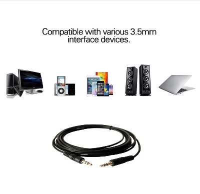 Picture of Gold-Plated Stereo Audio Aux Cable 3.5mm Male to Male