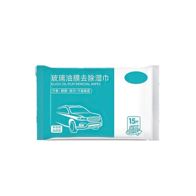 Picture of Car Oil Stain Cleaner Wipes Glass Oil Film Removing Wet Towel Front Windshield Cleaning