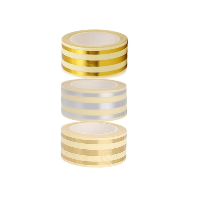 Picture of 3 Line waterproof 1 Roll 5M Ceramic Tile Gap Stickers / Mildewproof Waterproof Floor Decorative Decal / Self Adhesive Gap Sealing Foil Strip / Bathroom