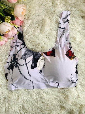 Picture of Women's Ice Silk Padded, With Removable Pads Wire Free Regular Bra Sports bra