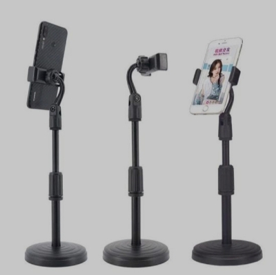 Picture of Desktop Mobile Phone Holder Stand 360 Rotate for Live Streaming Shoot YouTube TikTok Video Round Base Smartphone