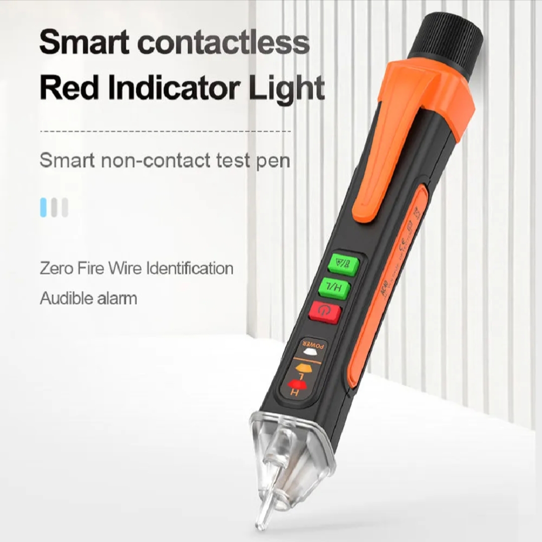 Picture of Non Contact Voltage Detector Circuit Tester Dual Range Voltage 12V-1000V Live Wire Electrical Tester with Alarm Flashlight