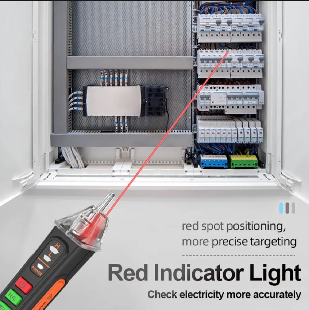 Picture of Non Contact Voltage Detector Circuit Tester Dual Range Voltage 12V-1000V Live Wire Electrical Tester with Alarm Flashlight