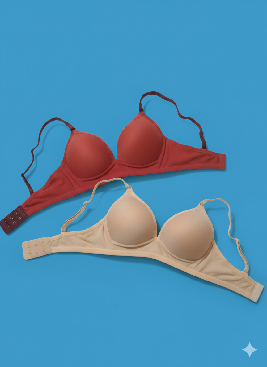 Picture of Women's Cotton Padded Wire-Free Seamless Tube Bra - Convertible Straps