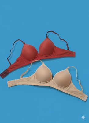 Picture of Women's Cotton Padded Wire-Free Seamless Tube Bra - Convertible Straps