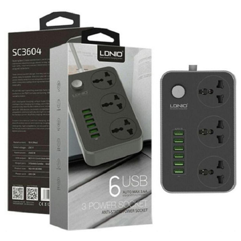 Picture of LDNIO 6 USB Charging Ports 3.4A Power Strip Power Charger