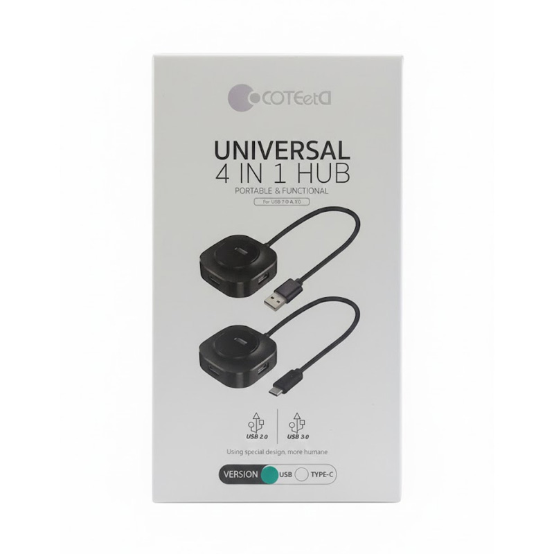 Picture of Coteeta Universal Card Reader 3 USB Hub Type-C in-port