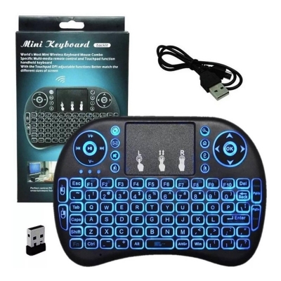 Picture of i8 Mini Wireless Keyboard with Touchpad Backlit Light 3 Color