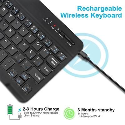 Picture of Bluetooth Keyboard 7 inch Universal Device for Android Windows iOS