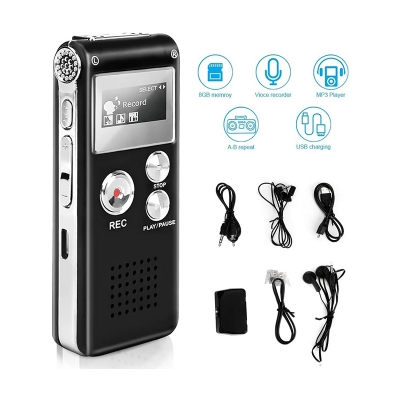 Picture of N28 Digital Voice Recorder 8GB LED Display MP3