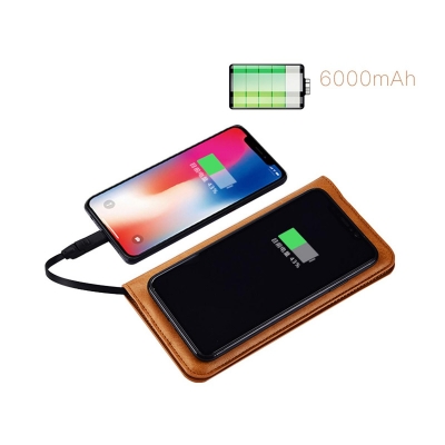 Picture of Zhuse Star River Series 3 Wireless Power Bank Leather Wallet