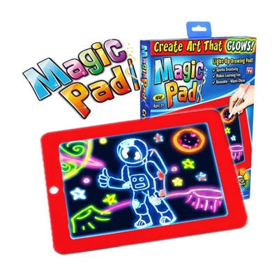 Picture of Kids Magic Pad LED Drawing Tablet With 6 Color Pen