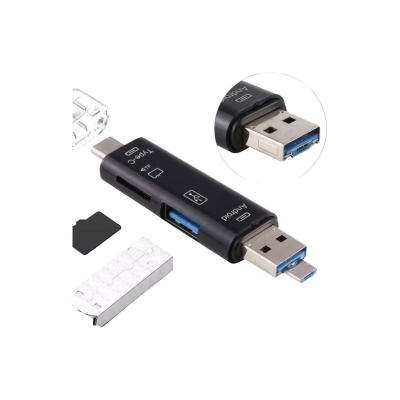 Picture of 5 in 1 OTG Card Reader Support Android, Type-c And USB