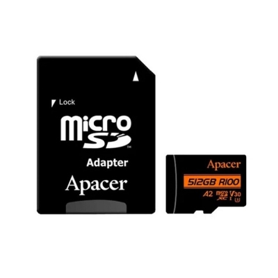 Picture of Apacer 512GB Micro A2 Class10 Memory Card with Adapter