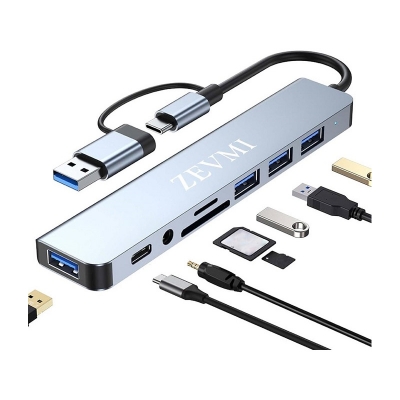 Picture of 8-IN-2 USB HUB 3.0 USB Type-C Dock Station USB Splitter Type C to USB OTG Adapter