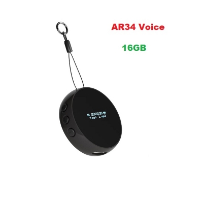 Picture of AR34 Mini Round Digital Voice Recorder 16GB LED Display