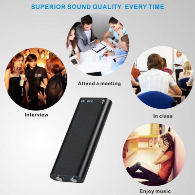 Picture of Mini Voice Recorder 16GB Metal Body with MP3 Option