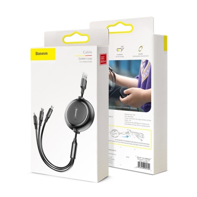 Picture of Baseus Golden Loop 3-in-1 Elastic Data Cable