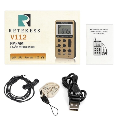 Picture of Retekess V112 Pocket AM FM Radio Rechargeable