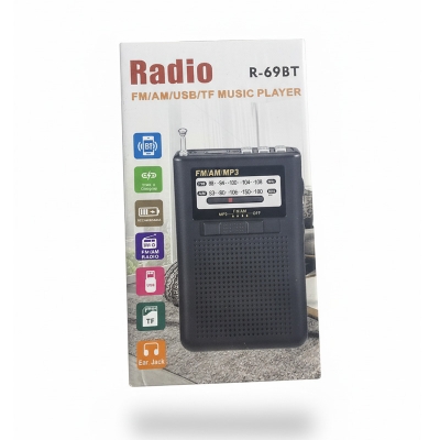 Picture of R69BT Bluetooth FM Radio 2 Band USB/TF MP3 Music