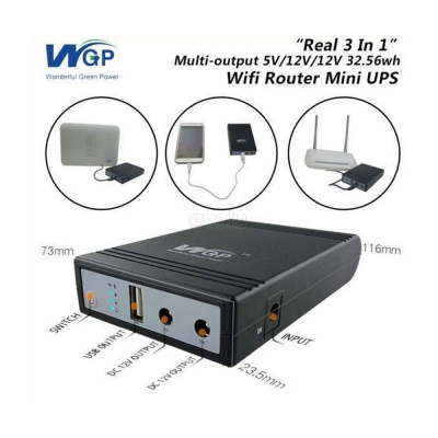 Picture of WGP Mini UPS for Router, Onu, CCTV 5 9 12 Volt Output 8800mah
