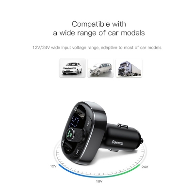 Picture of S09 T Typed 3.4A Dual USB Ports Bluetooth MP3 Car Charger