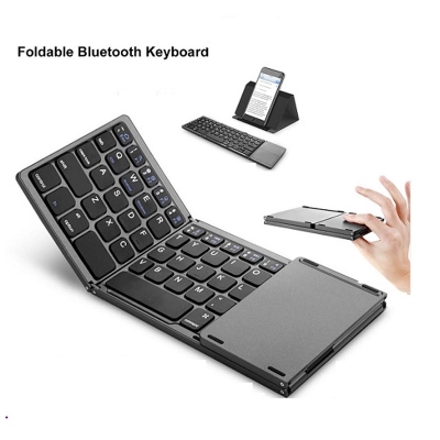 Picture of Triple Folding Portable Bluetooth Keyboard Touchpad Magnetic