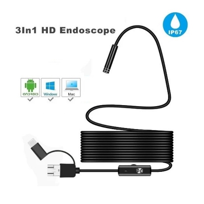 Picture of Y101 3 in 1 inspection Endoscope Camera 5 Meter Waterproof