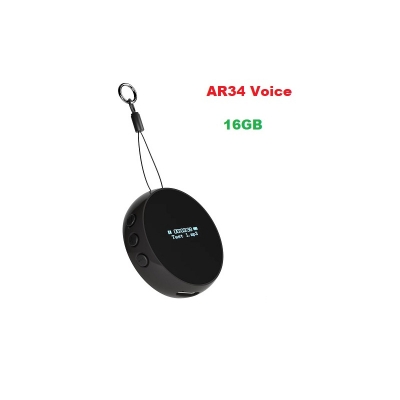 Picture of AR34 Mini Round Digital Voice Recorder 16GB LED Display