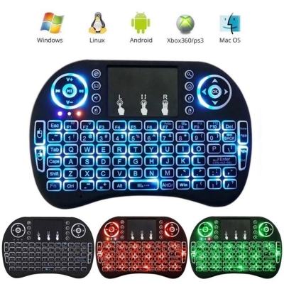Picture of i8 Mini Wireless Keyboard With Touch Mouse Pad backlit