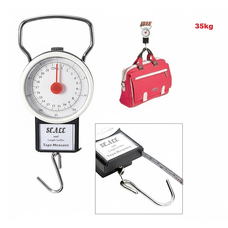 Picture of Compact Luggage Scale 35kg Analog Measures tape
