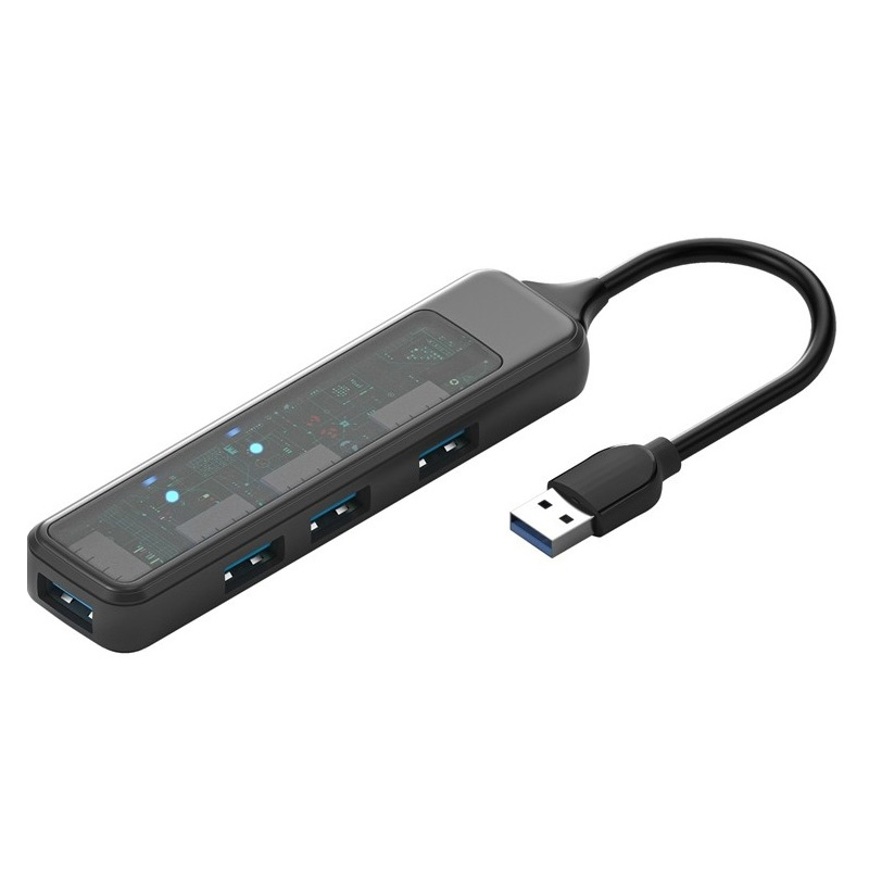 Picture of 4 in 1 USB Hub Splitter Expander Transparent