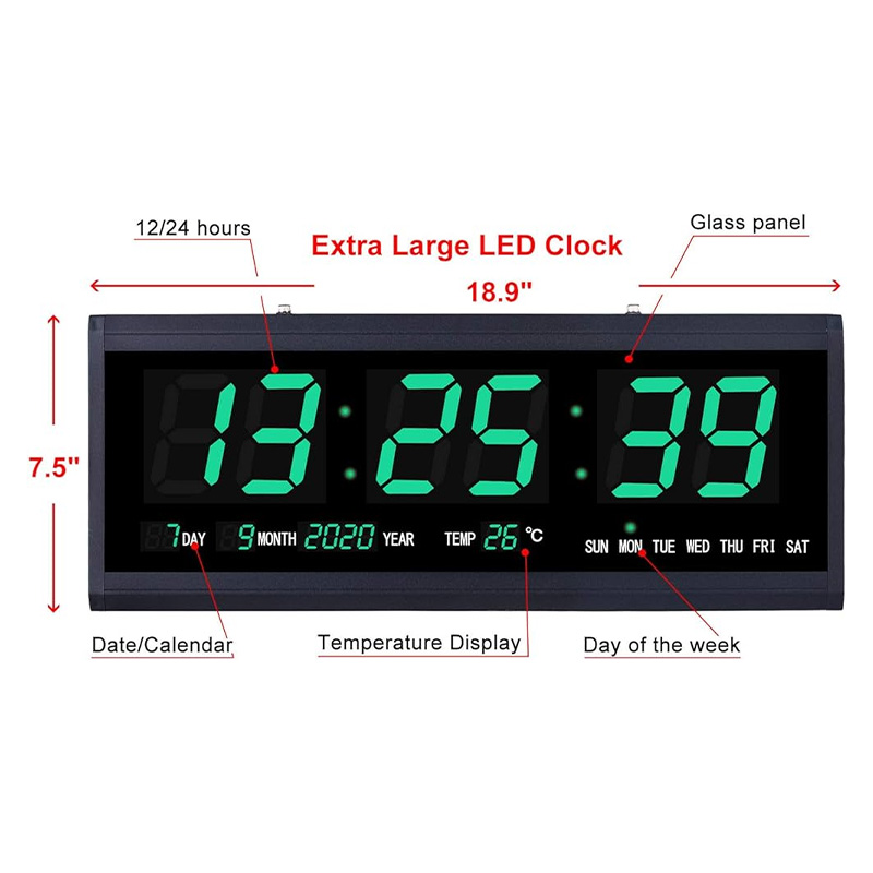 Picture of Electric 18.9 inch Digital Wall Clock TT-4800 LED Display