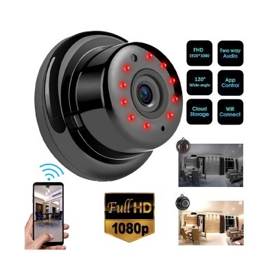 Picture of V380 Mini Wifi Video Camera For Live Video - Black