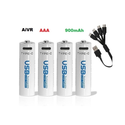 Picture of AiVR AAA Rechargeable Battery USB Charger Battery