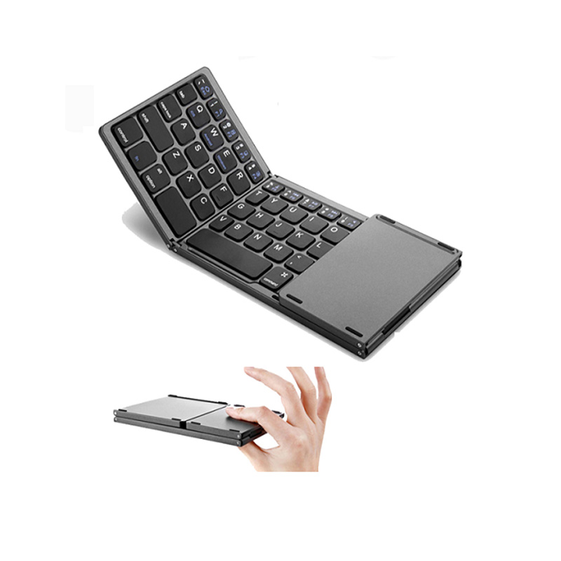 Picture of Portable Bluetooth Triple Folding Keyboard Touchpad Magnetic