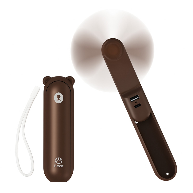 Picture of JISULIFE F8X Mini Charging Fan With Torch Light And Power Bank Option 4800mAh Rechargeable