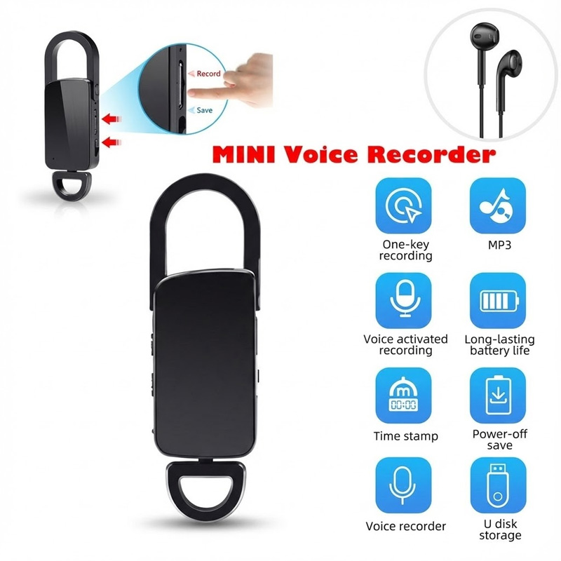 Picture of AR430 Voice Recorder Keychain 4GB Metal Body Mp3 Music Option