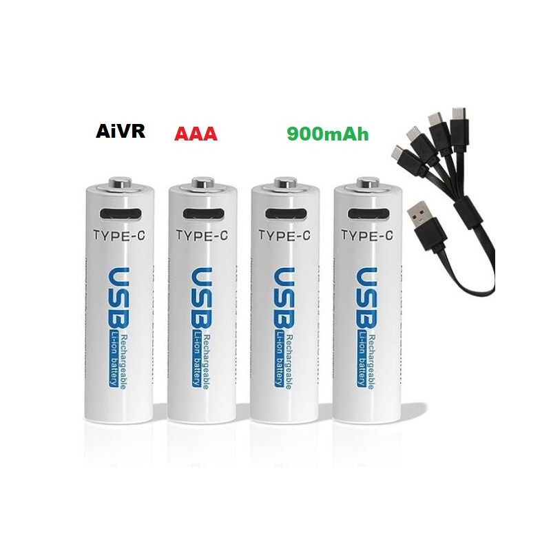 Picture of AiVR AAA Rechargeable Battery USB Charger Battery