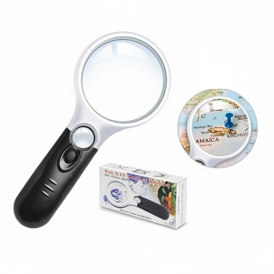 Picture of 3 Led Light Magnifier Glass 45X Zoom