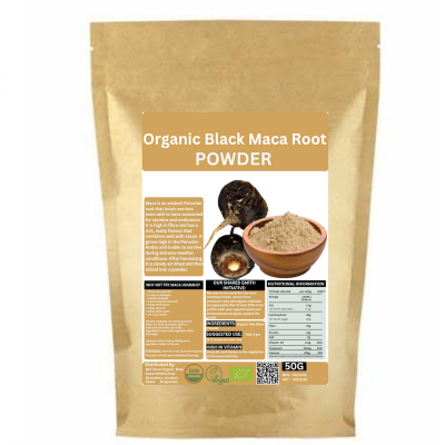 Picture of JR Organic Super Power Black MC Powder / Black  MC Powder / Super Food Black Maca Powder 50gm