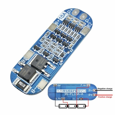 Picture of 3S 10A BMS Charger Protection Board for Pack of 3 Li-ion lithium Battery Cell