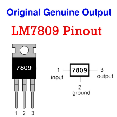Picture of LM 7809 Regulator IC for voltage buck converter