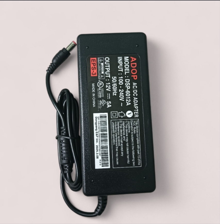 Picture of ADOP 12V 5A Daraz Verified Original Power AC/DC Adapter For any 12V Power Supply