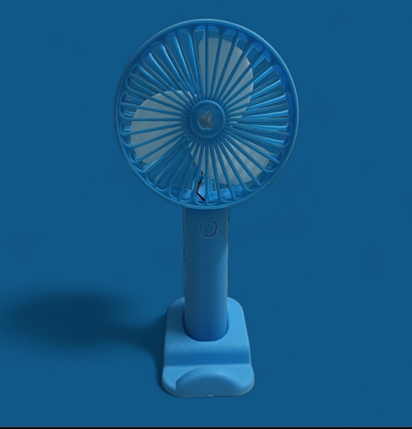 Picture of Rechargeable Blue Portable Mini Stand Fan With 1300mAh Battery