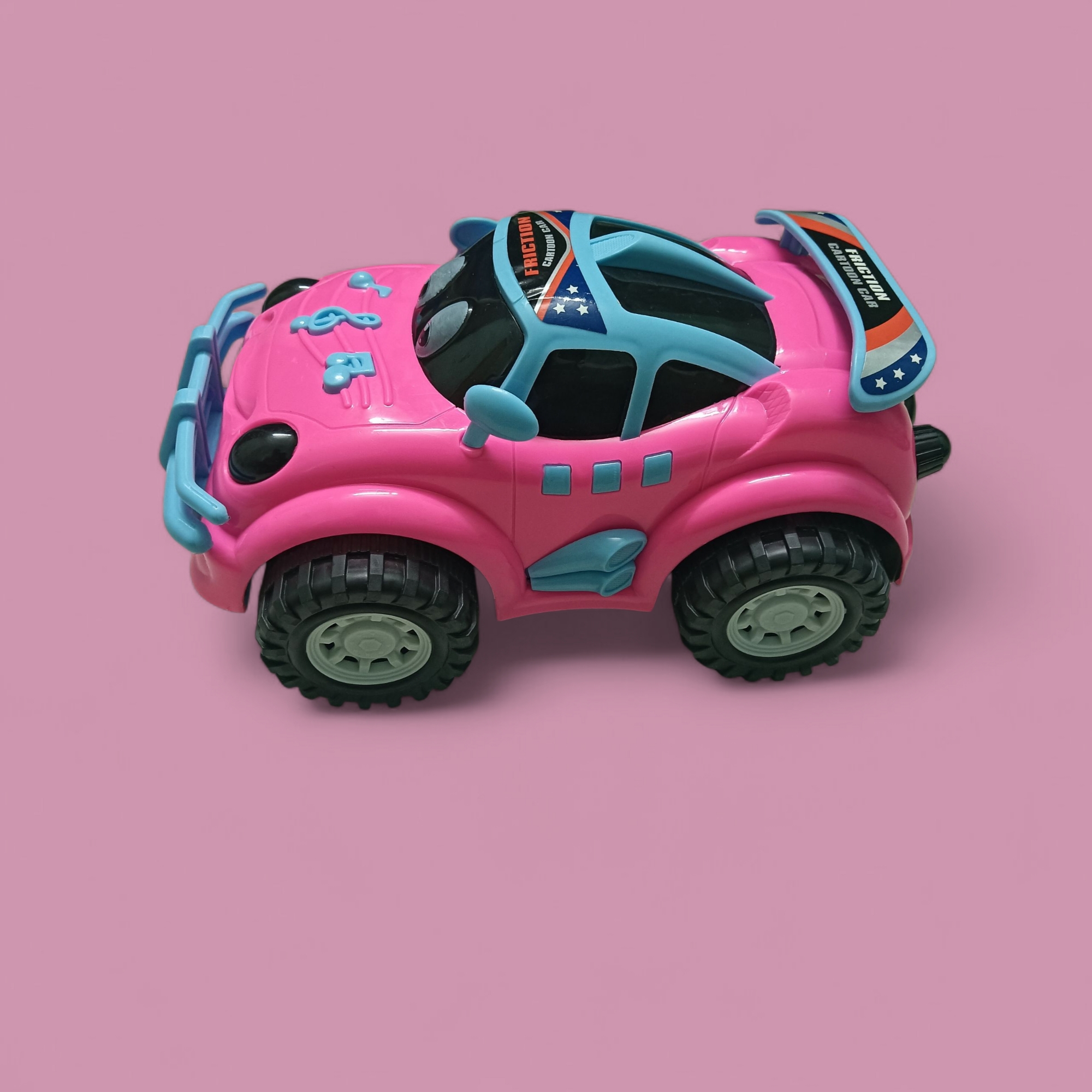 Picture of Friction  3D Cartoon Car For Baby Girls Or Baby Boys Size L 20cm W 13cm H 9cm