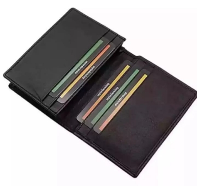 Picture of Artificial Leather Wallet for Men - Wallet For Men - Money Bag For Men - মানি ব্যাগ - Wallet For Men - Black