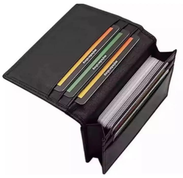 Picture of Artificial Leather Wallet for Men - Wallet For Men - Money Bag For Men - মানি ব্যাগ - Wallet For Men - Black