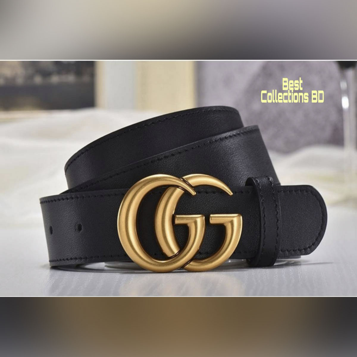 Picture of Black Leather Belt for Artificial Leather new collection brown Belt For Men 2024 - Black